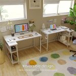 DOMSHOCT L Shaped Gaming Desk with Power Outlets 2